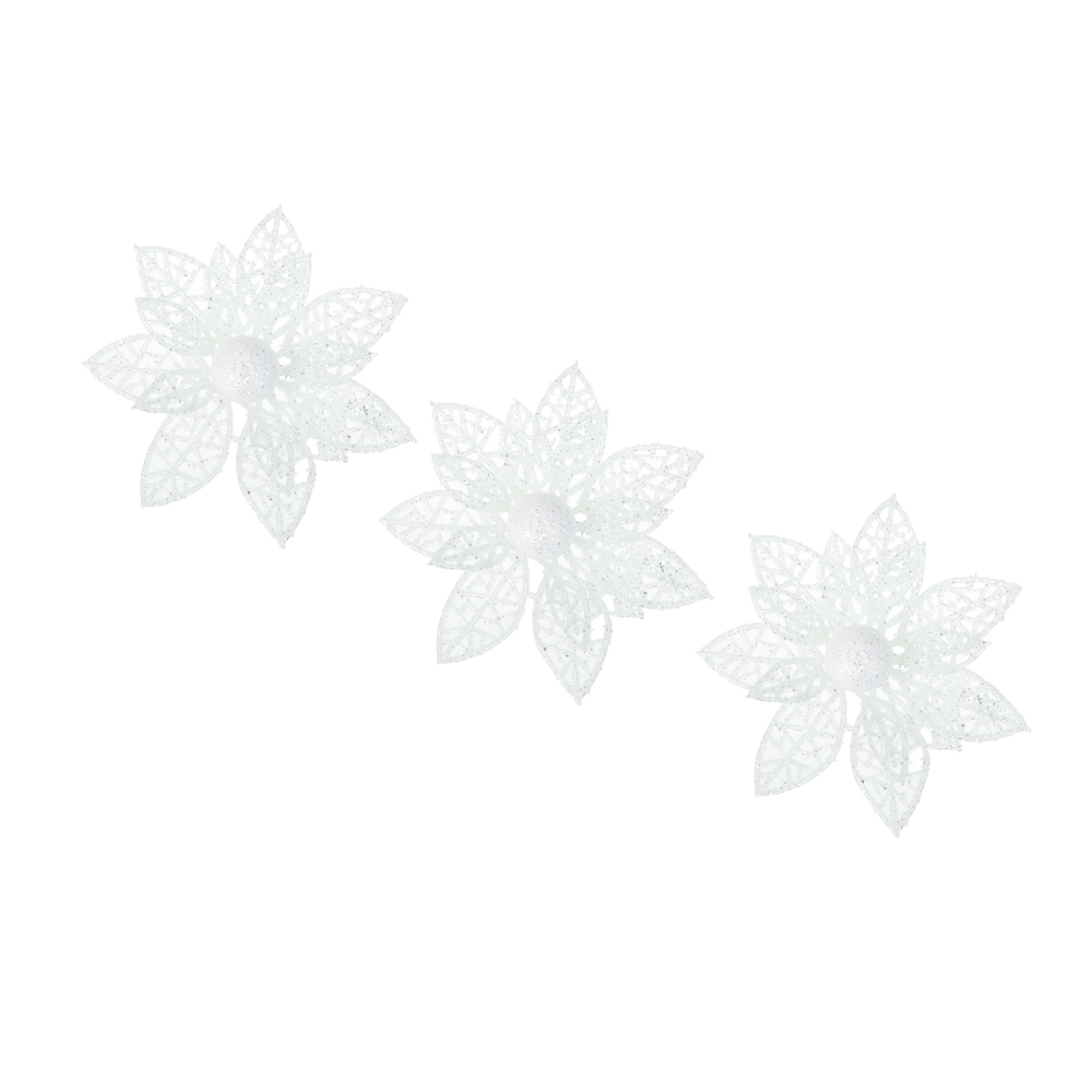 СНОУ БУМ Цветы на проволоке 10x10 см, 3 шт, арт.№ 397-441