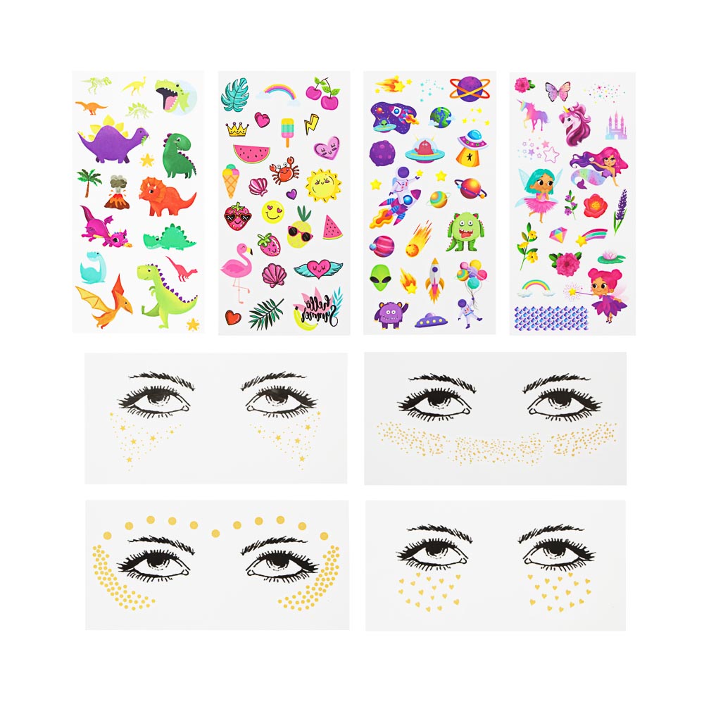 ХОББИХИТ Тату-украшения переводные, бумага, акриловый полимер,20х8см, 8 дизайнов, арт.№ 295-187