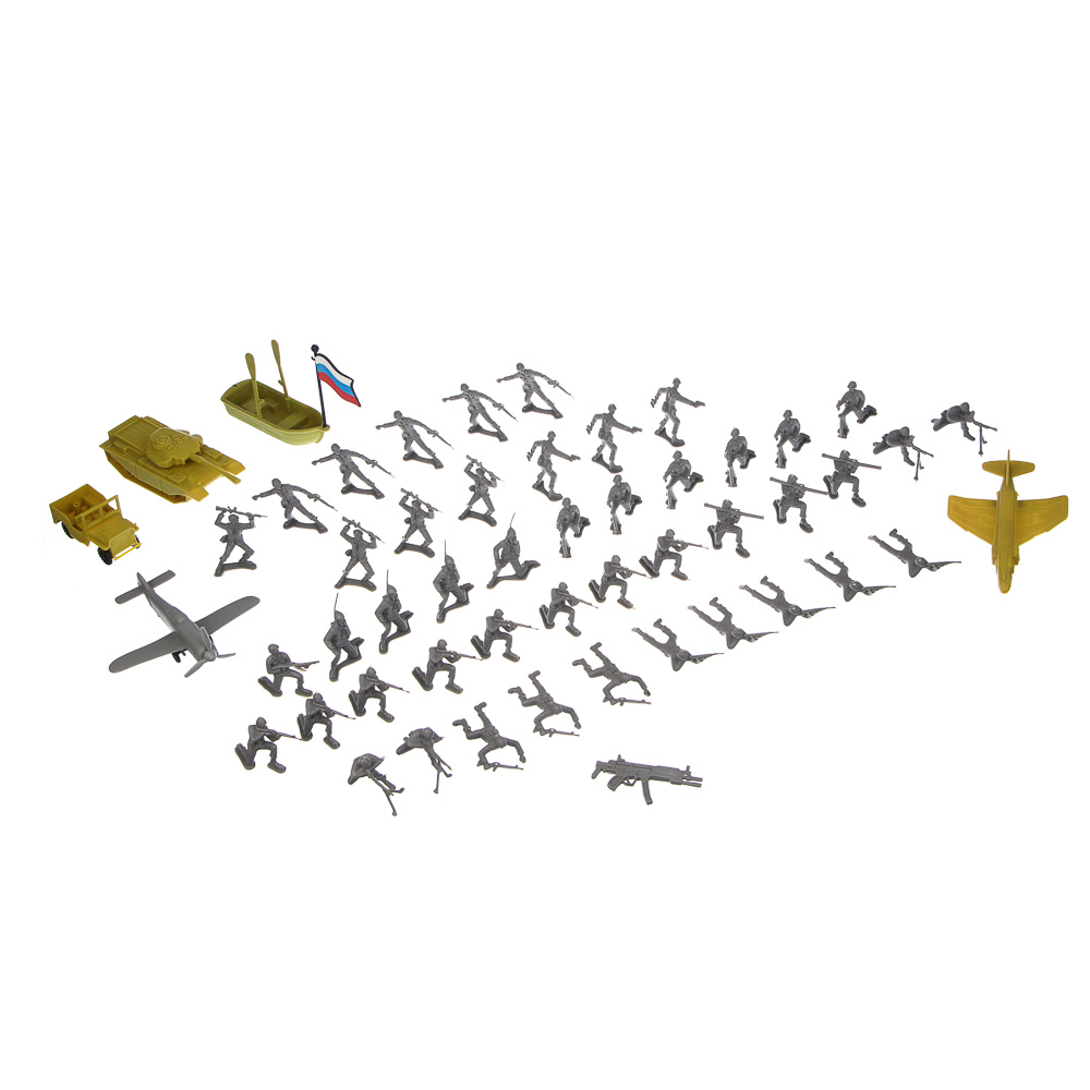 ИГРОЛЕНД Набор солдатиков 100 шт., пластик, арт.№ 296-061