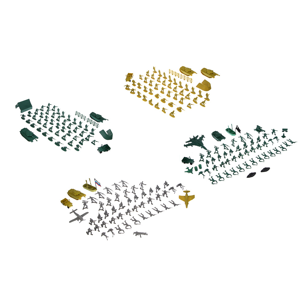 ИГРОЛЕНД Набор солдатиков 100 шт., пластик, арт.№ 296-061