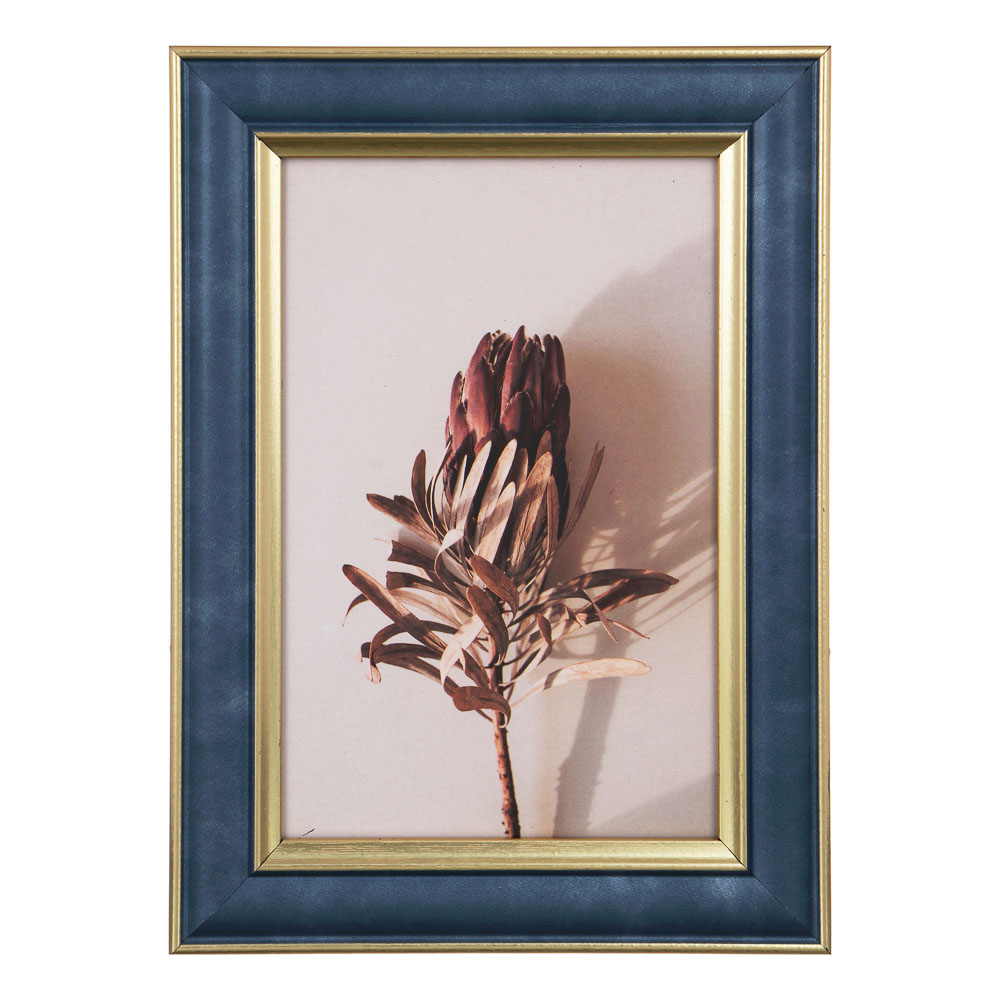 Фоторамка, 10х15 см, полистирол, цвет синий, арт.23-19, арт.№ 520-789