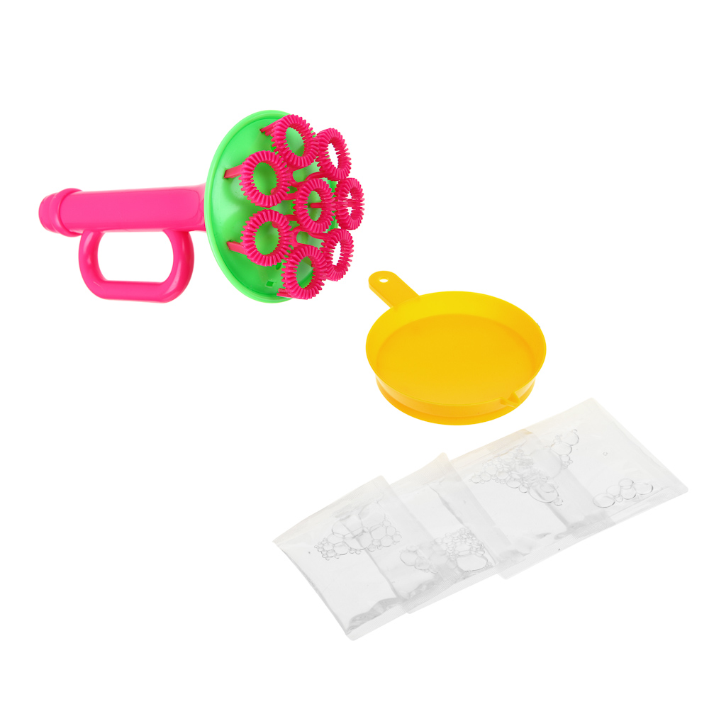 ИГРОЛЕНД Мыльные пузыри с дудочкой для выдувания, мыл.раств. 40 мл, 14,6х21,5х6,5см, арт.№ 460-032