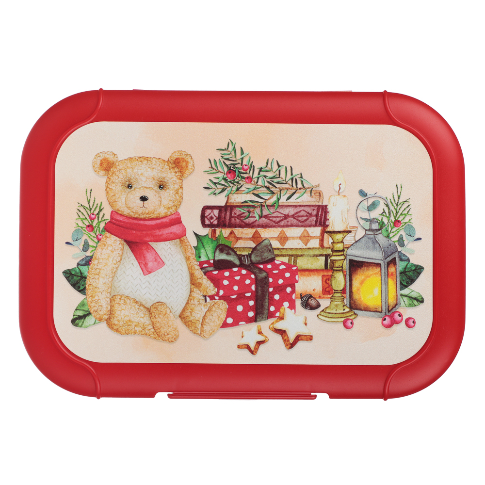 Зимние игрушки Ланч-бокс 0,85л (18х12,5х5,5см), пластик, арт.№ 861-551