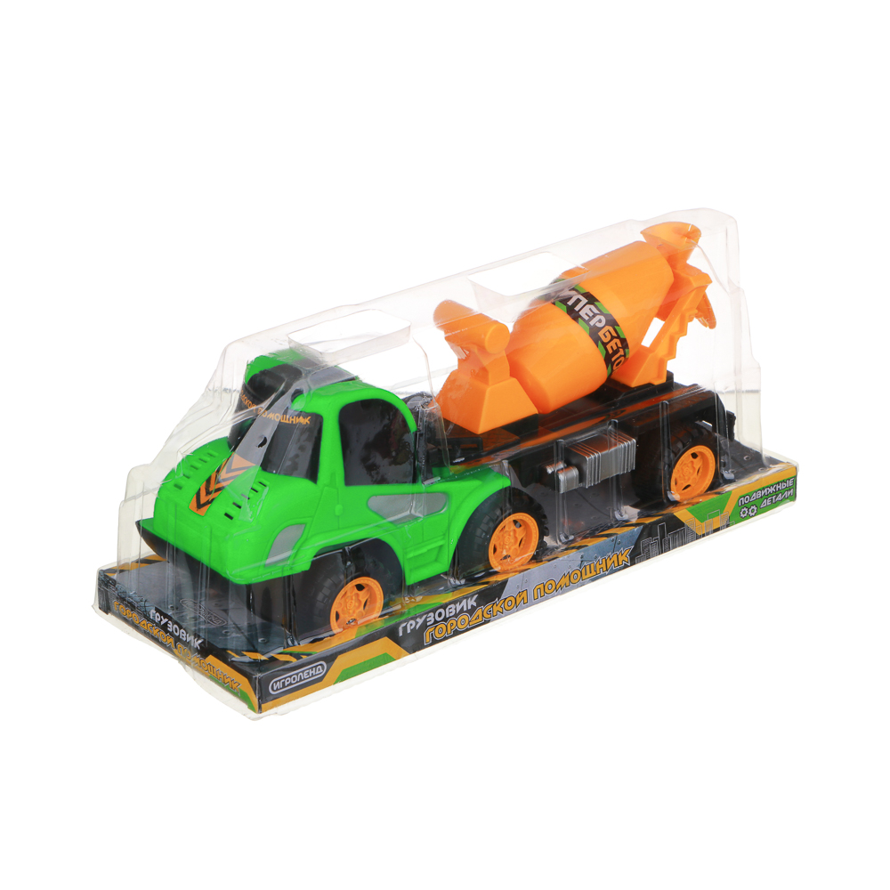 ИГРОЛЕНД Грузовик инерционный "Городской помощник", PP, 31х10х13см, 3 дизайна, арт.№ 292-357