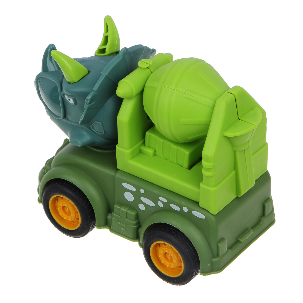 ИГРОЛЕНД Машинка инерционная Дино-спецтехника, зеленая, ABS, 13,5x10,5x5,7см, 6 дизайнов, арт.№ 292-296