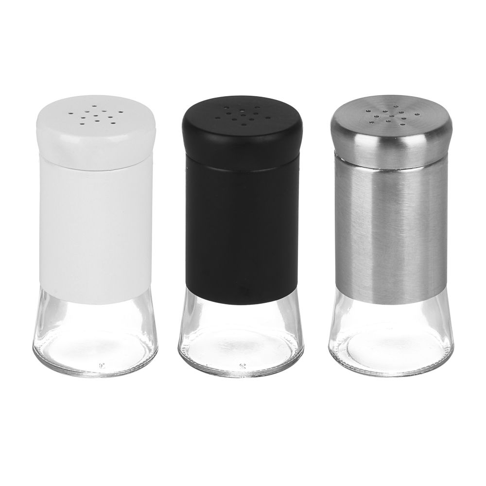 VETTA Солонка 10,8х5см, стекло, нерж.сталь, 3 цвета, арт.№ 828-234