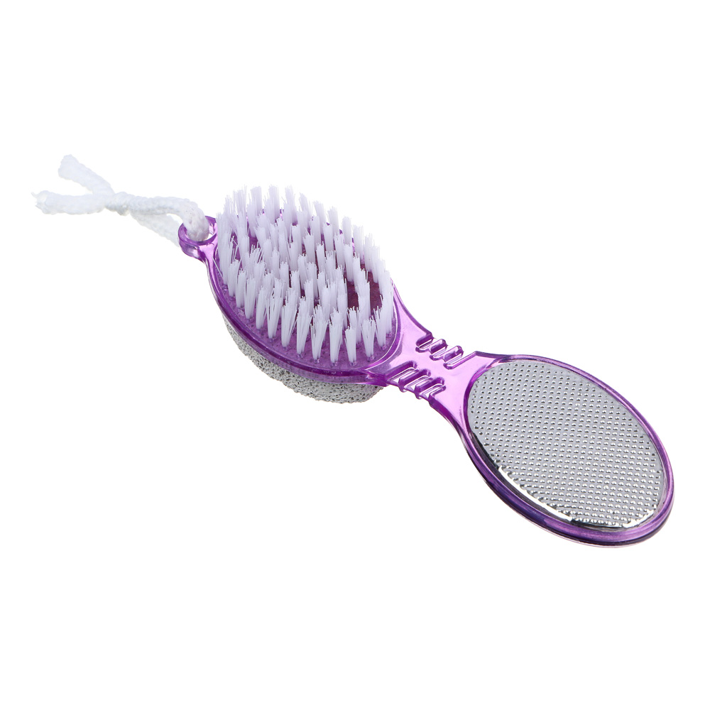 ЮНИLOOK Терка для ног 4-х сторонняя с пемзой и щеткой, с металл. и наждачной поверх., 16,5см, 3 цв, арт.№ 305-307