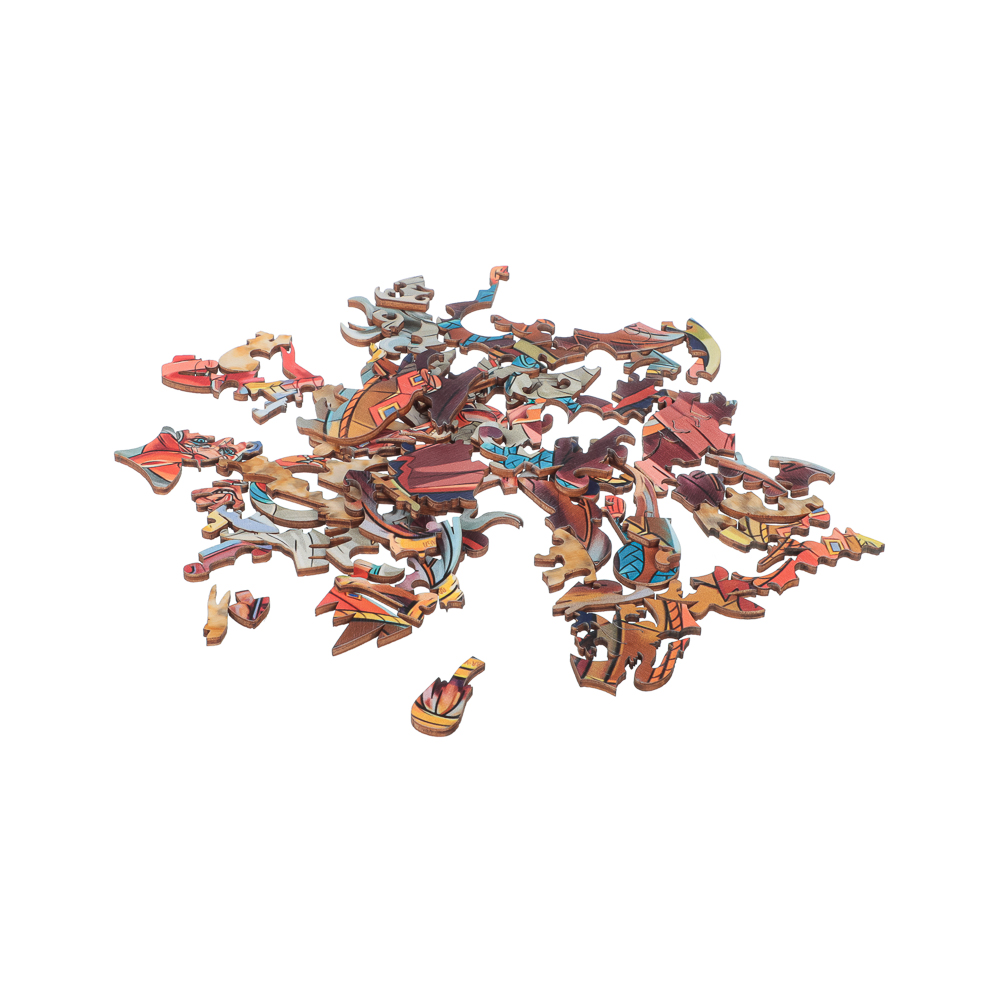 BY Пазл деревянный-игры в дорогу "Баба Яга", 18x12x3,4 см, фанера, картон, арт.№ 898-018