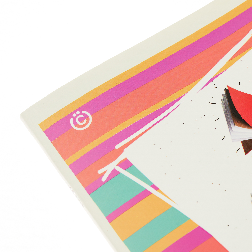 ВСЁГАЗИН Тетрадь 48л. в клетку ПРЕМИУМ, офсет, обл.картон, скрепка, "Микс" эффекты, 4 диз., арт.№ 059-028