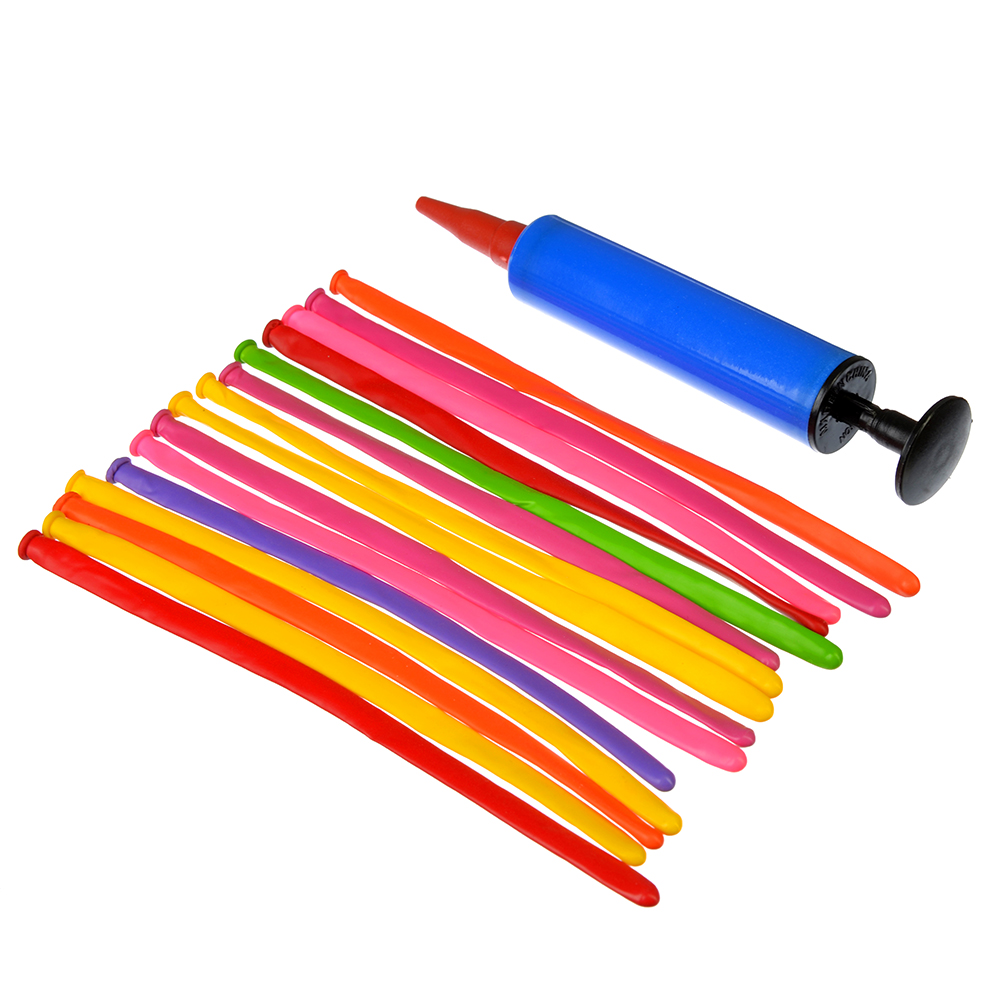 Набор воздушных шаров для моделирования тм Fntastic 1гр. 15 штук + насос, пластик, арт.№ 518-040