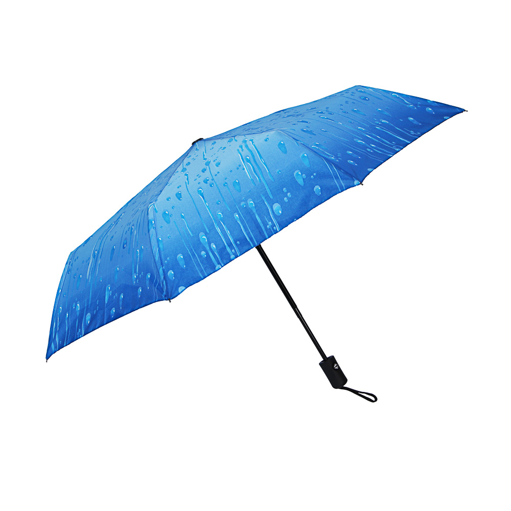 Зонт автомат, диаметр 95 см, 8 спиц, металл, пластик, полиэстер, 4 дизайна, арт.№ 302-417