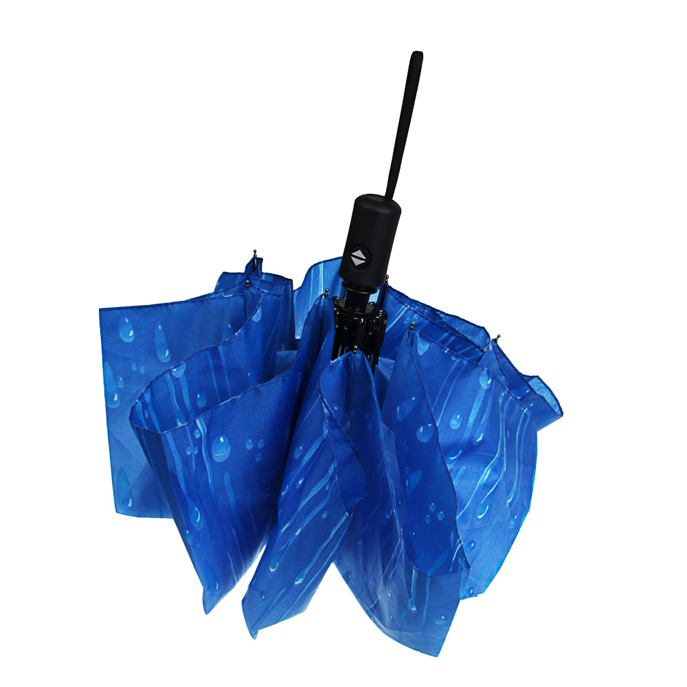 Зонт автомат, диаметр 95 см, 8 спиц, металл, пластик, полиэстер, 4 дизайна, арт.№ 302-417