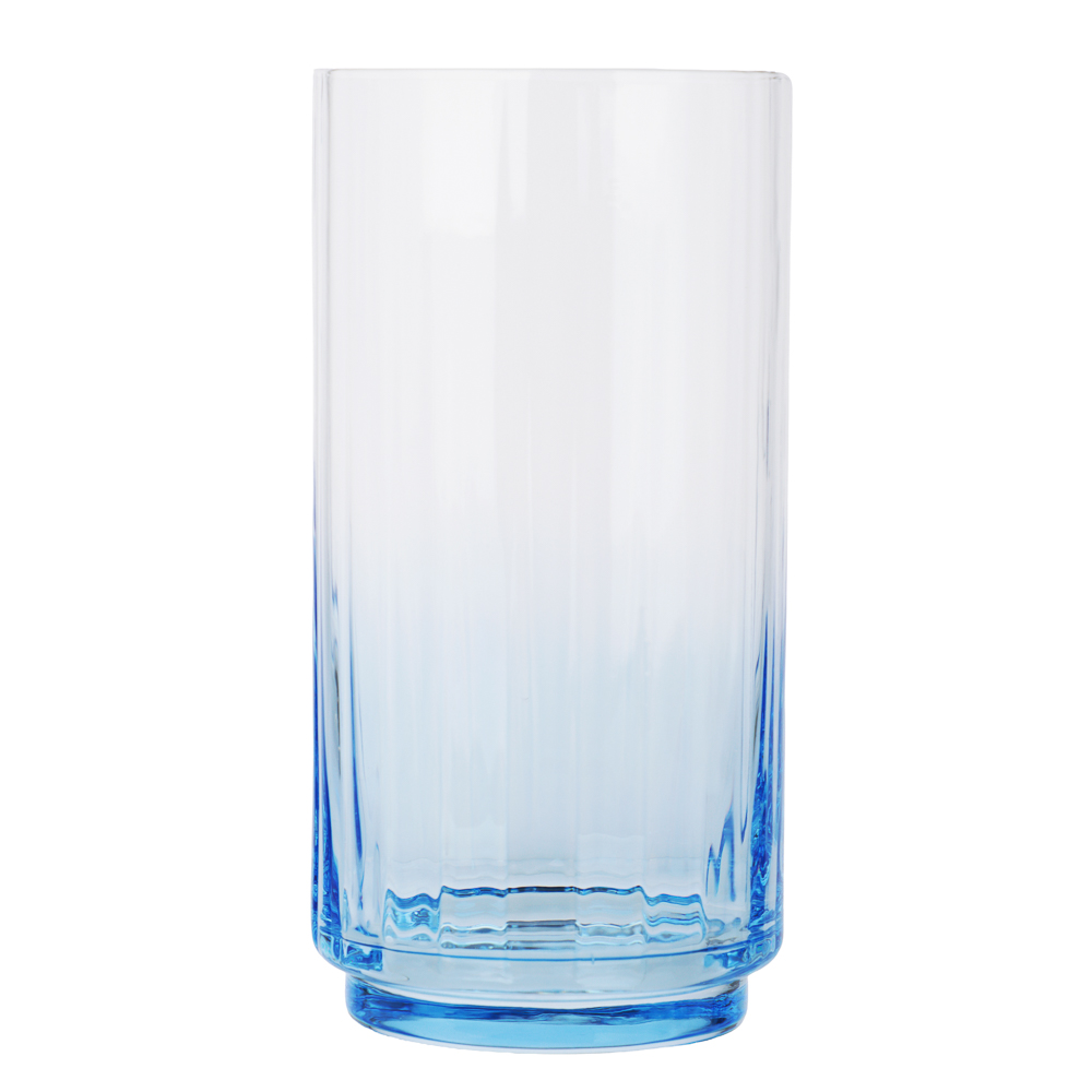 Стакан высокий с цветным дном тм MILLIMI Аква, 500мл, стекло, арт.№ 878-725
