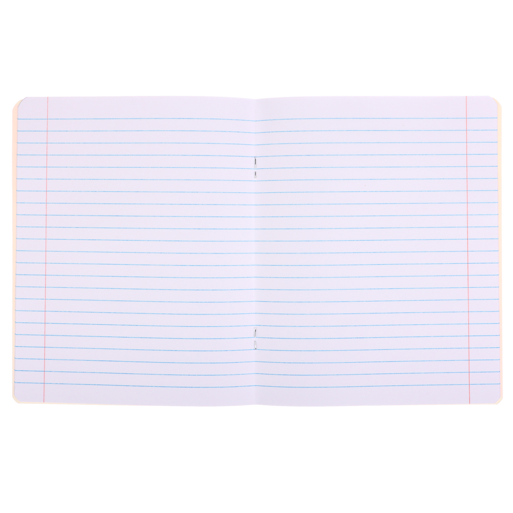 ClipStudio Тетрадь школьная 12л. в линейку, БЕЛЫЕ ЛИСТЫ, обл. картон 190г/м2, "Однотонная", скрепка, арт.№ 579-006