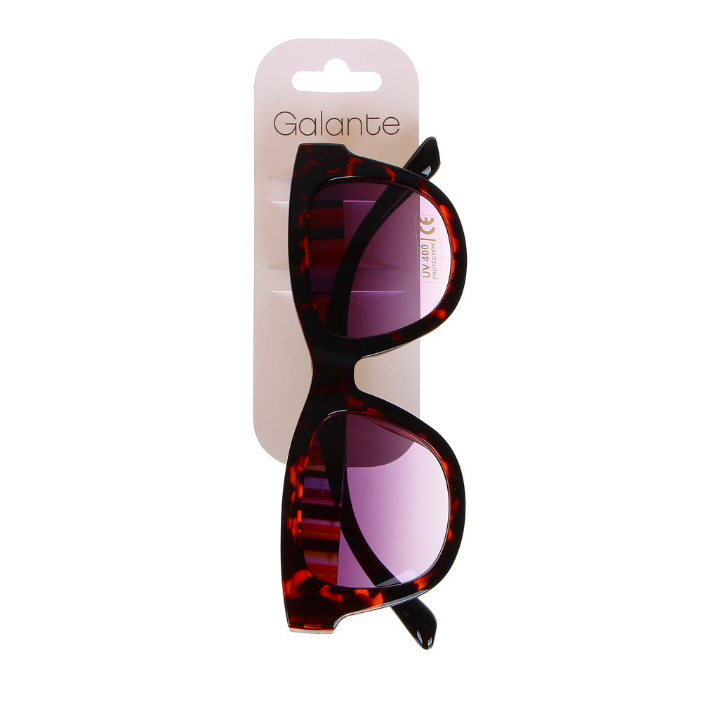 GALANTE Очки солнцезащитные взрослые, пластик, 145x43мм, 4 цвета, KC091076A, арт.№ 304-451