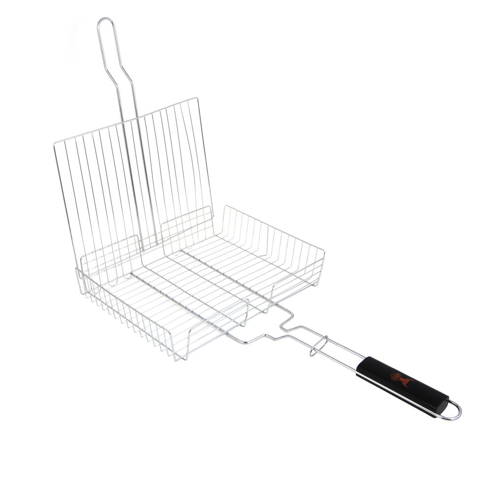 Решетка-гриль хром. тм GRILLBOOM, 25х33х5см, арт.№ 104-026