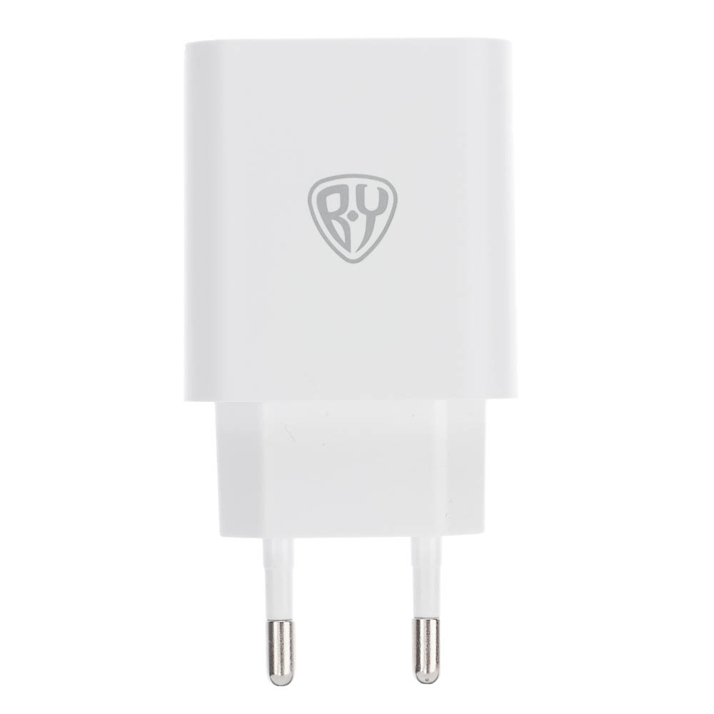 Сетевое зарядное устройство BY Double 10Вт, 2xUSB, 2А, 5В,110-240В, 50-60Гц, пластик белый, арт.№ 916-258