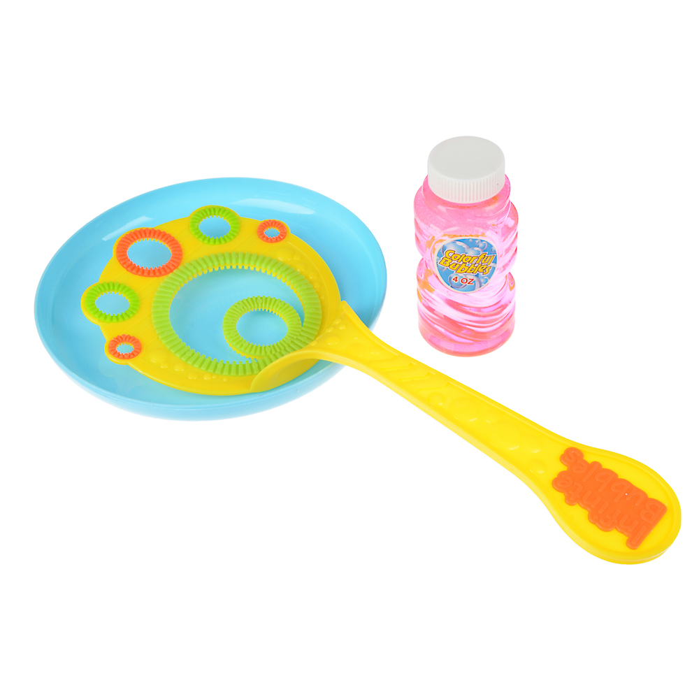 ИГРОЛЕНД Мыльные пузыри с тарелочкой, 3пр., 118мл, мыльный р-р, ABS, 21,5х36х2,5см, арт.№ 460-017