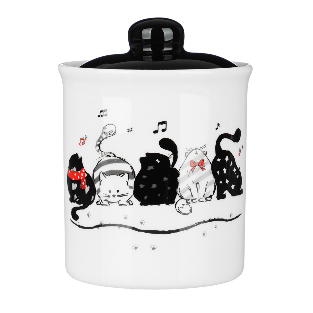 MILLIMI Хвостатые друзья Банка для хранения, 550мл, 10х13см, керамика, арт.№ 824-645