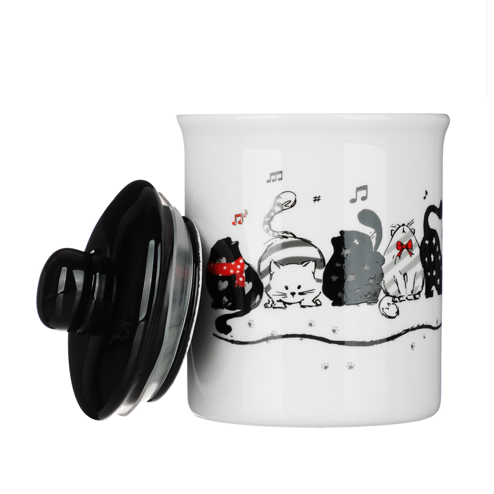 MILLIMI Хвостатые друзья Банка для хранения, 550мл, 10х13см, керамика, арт.№ 824-645