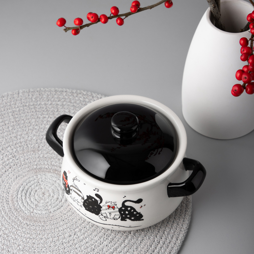 MILLIMI Хвостатые друзья Горшочек для запекания, 500 мл, 17x12x10,5см, керамика, арт.№ 824-646