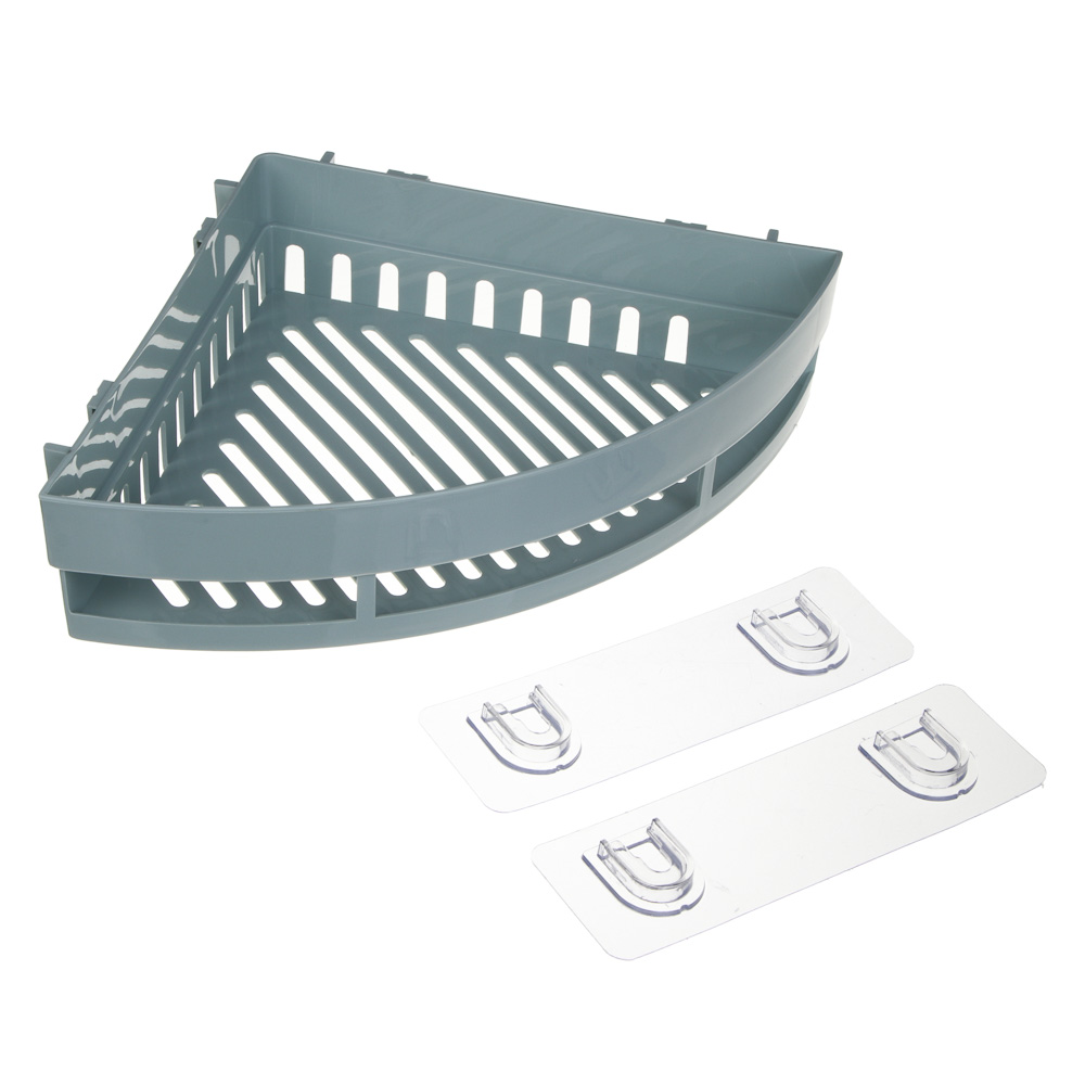 VETTA Classic Полка настенная угловая (большая), пластик, 35x25x7 см, оливковый, арт.№ 478-313