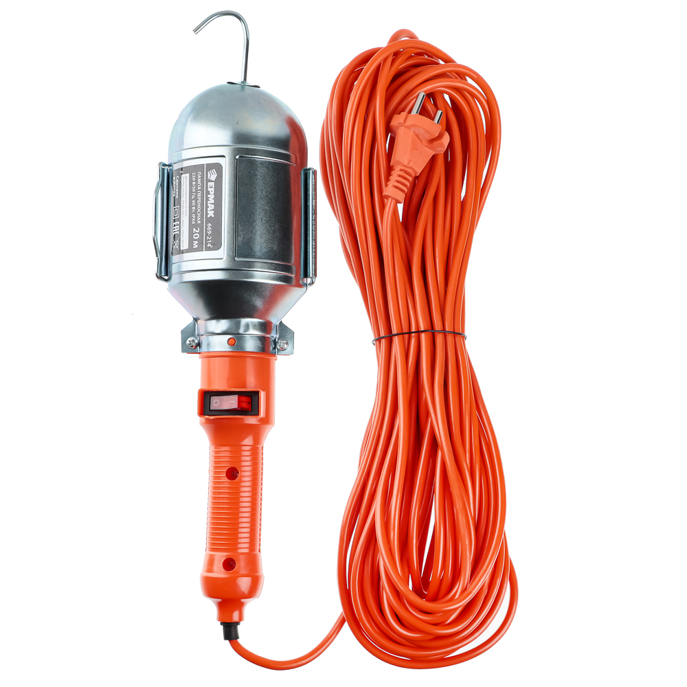 ЕРМАК Лампа переносная, 60вт 20м, арт.№ 669-214