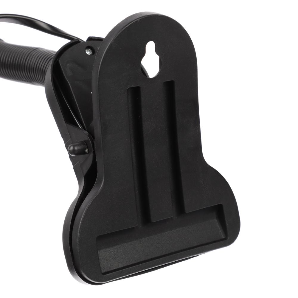 Светильник на прищепке BY, E27, 40 Вт, 230 В, гнущаяся ножка 10 см, шнур 75 см, белый, арт.№ 476-443