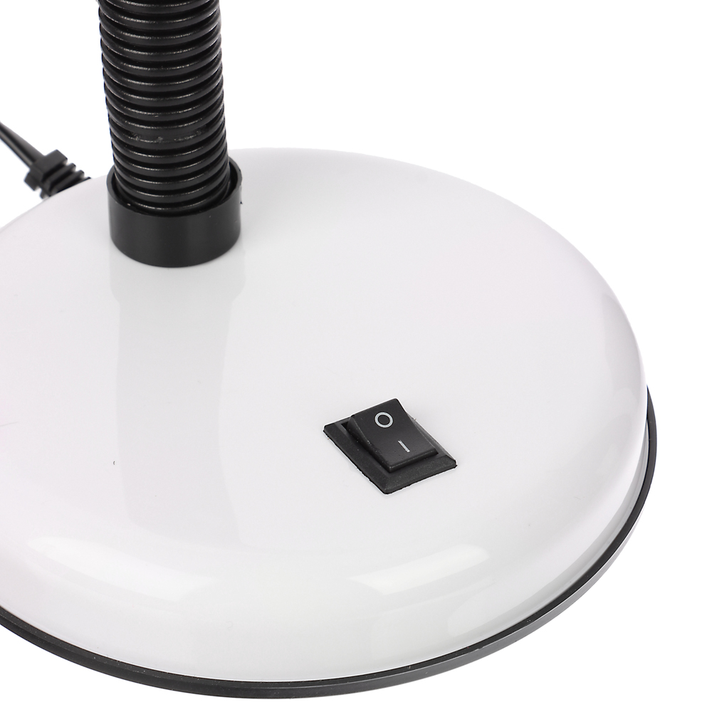 Лампа настольная BY, Е27, 28см, 40Вт, 220В, с выключателем, шнур 75 см, белый, арт.№ 476-445