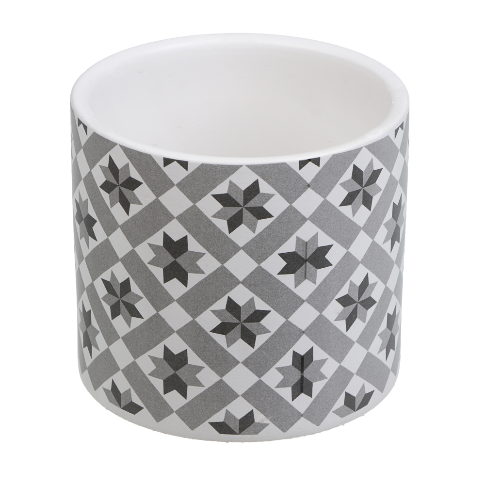 Кашпо тм INBLOOM, 10х9см, керамика, диз.2, арт.№ 164-408