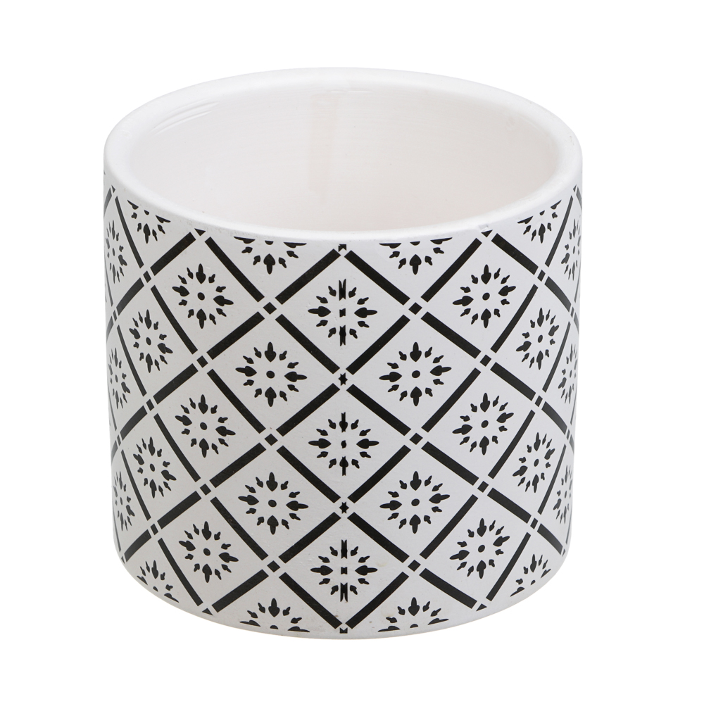 Кашпо тм INBLOOM, 10х9см, керамика, диз.2, арт.№ 164-408