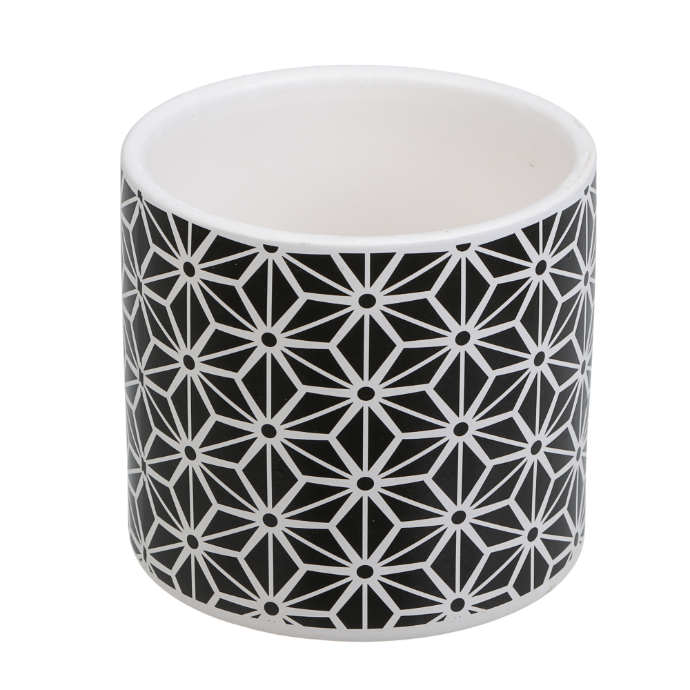 Кашпо тм INBLOOM, 10х9см, керамика, диз.2, арт.№ 164-408