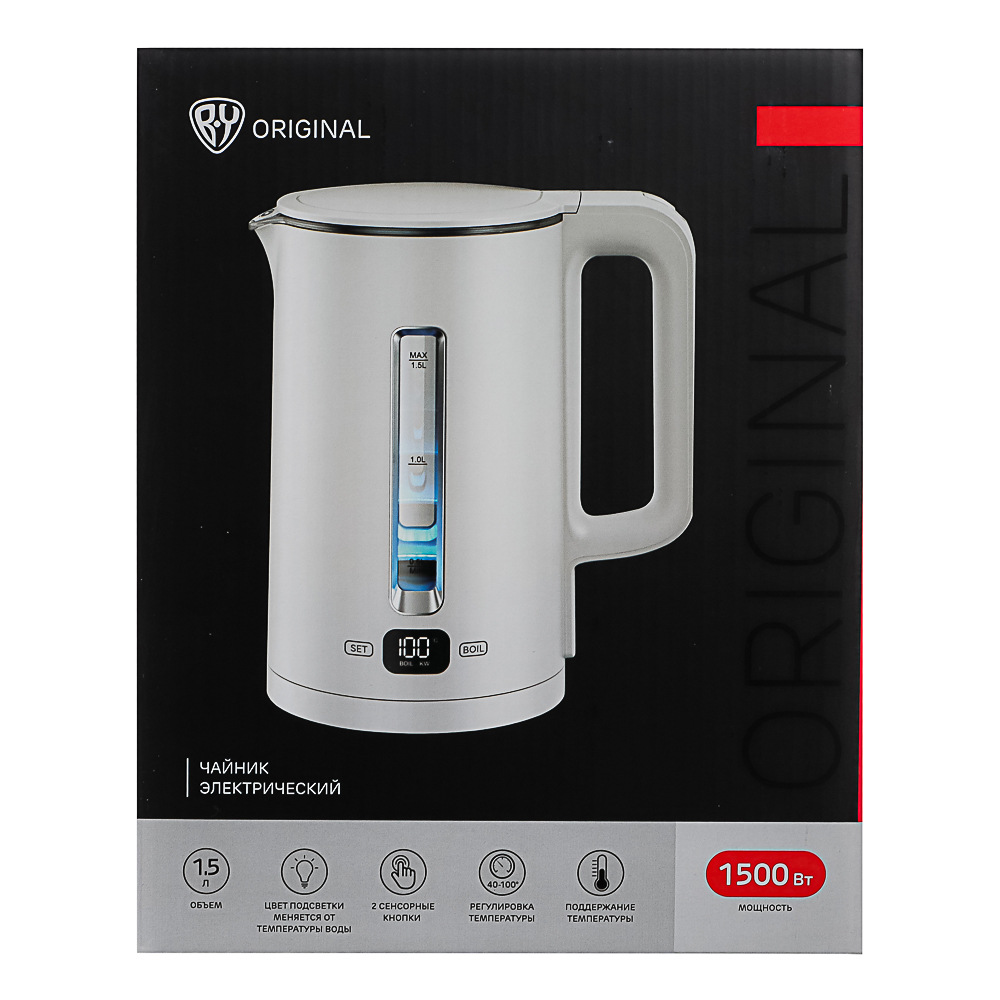 BY Русские Супергерои Чайник электрический, 1,5л, 1500Вт,двойной, электронное упр. и поддерж. темп., арт.№ 291-130