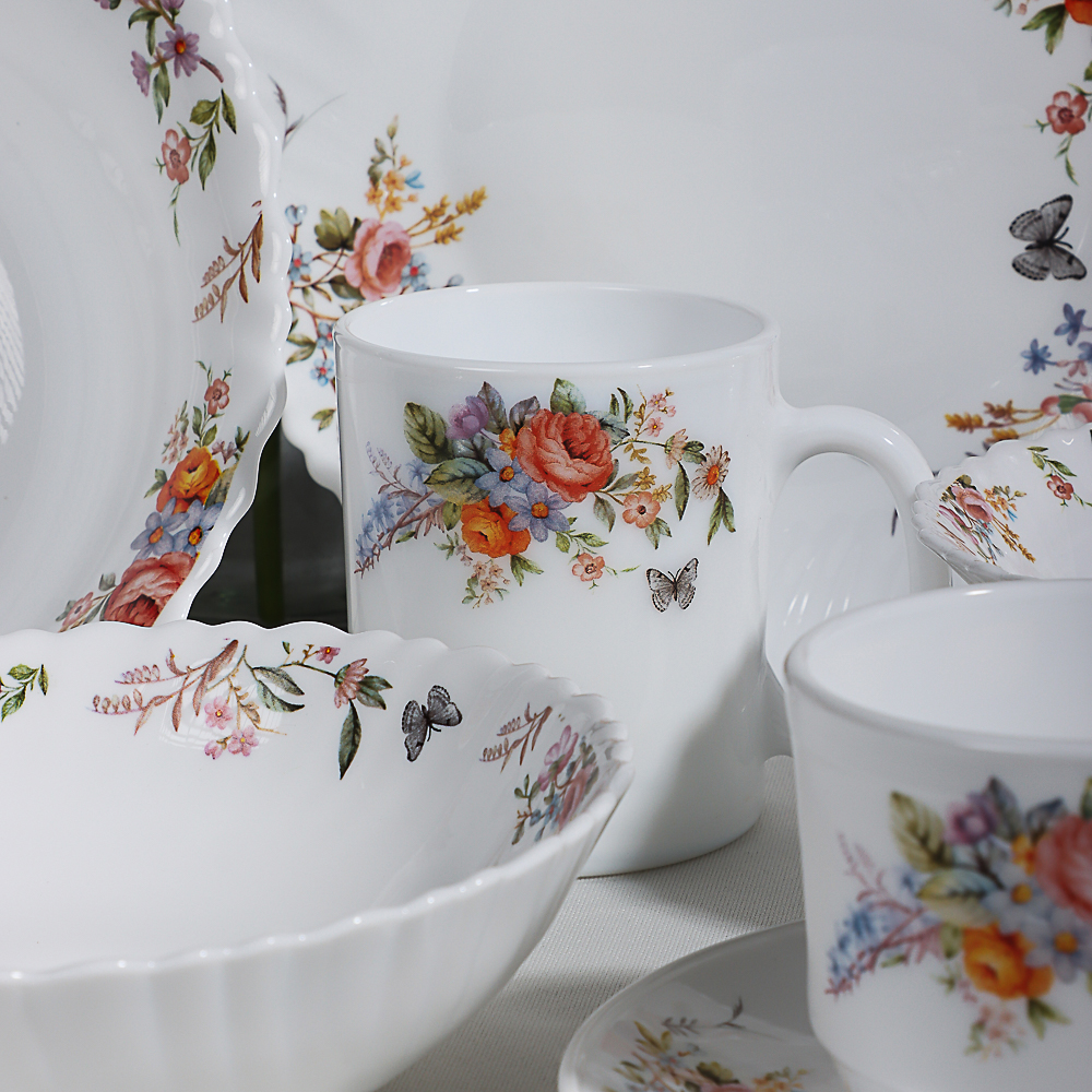 MILLIMI Дарина Набор столовой посуды 19 пр., опаловое стекло, 18136, арт.№ 818-286