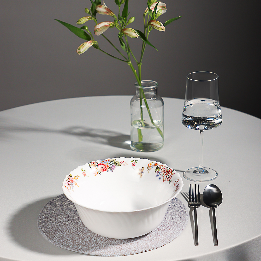 MILLIMI Дарина Салатник опаловое стекло 23см, 18136, арт.№ 818-291