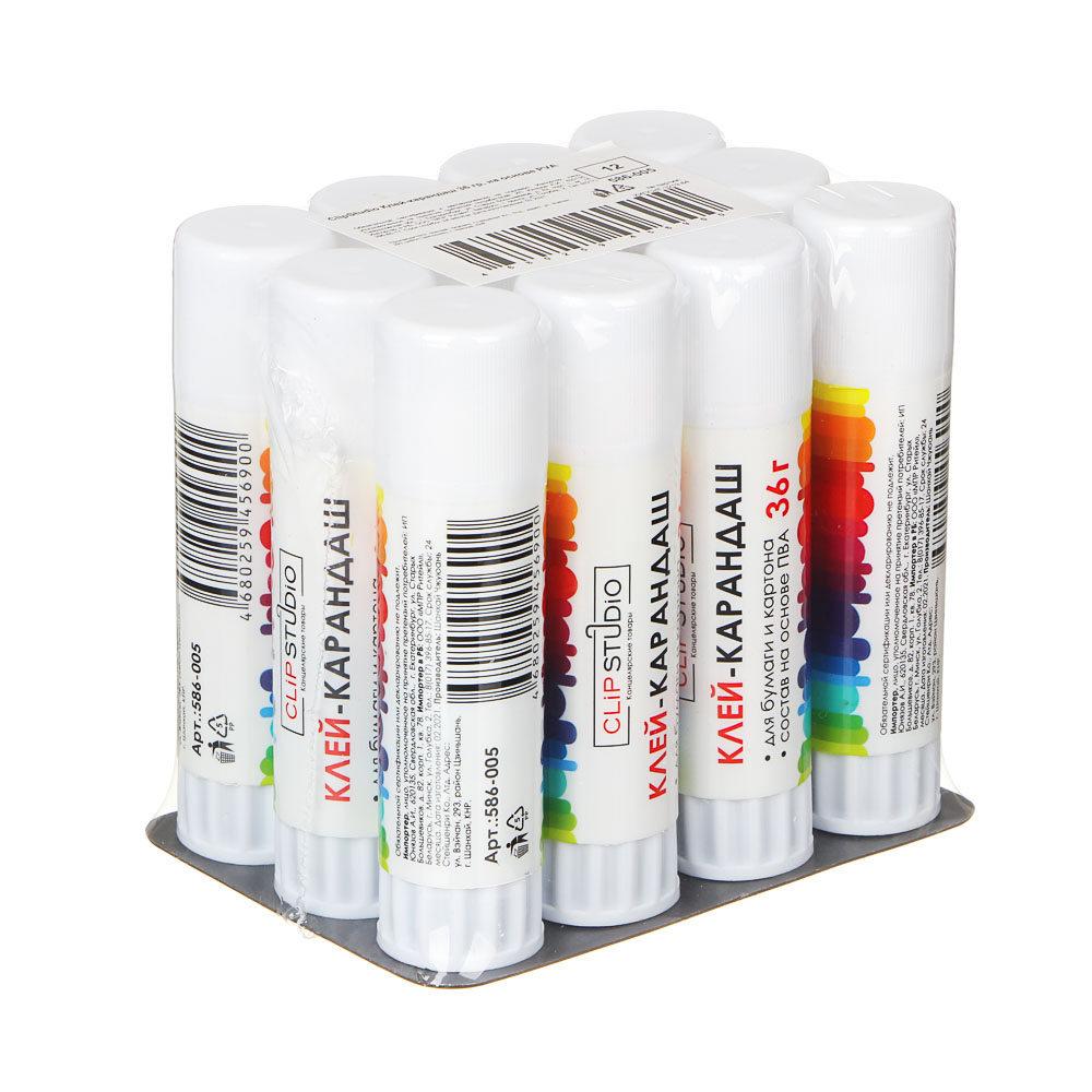 Клей-карандаш ClipStudio 36 грамм, на основе PVA, арт.№ 586-005