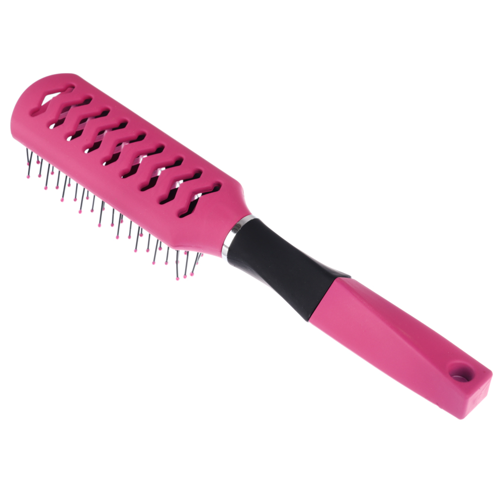 Расческа массажная тм ЮНИLOOK Грани, пластик, 23.5х4,2см, 4 цвета, арт.№ 319-142