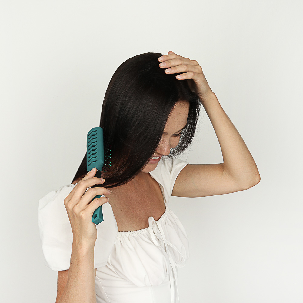 Расческа массажная тм ЮНИLOOK Грани, пластик, 23.5х4,2см, 4 цвета, арт.№ 319-142