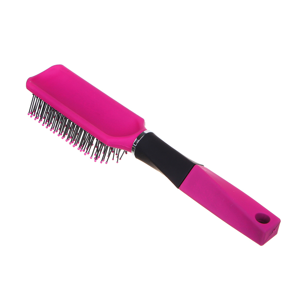 ЮНИLOOK Расческа массажная Грани, пластик, 23х3,7см, 4 цвета, арт.№ 319-143