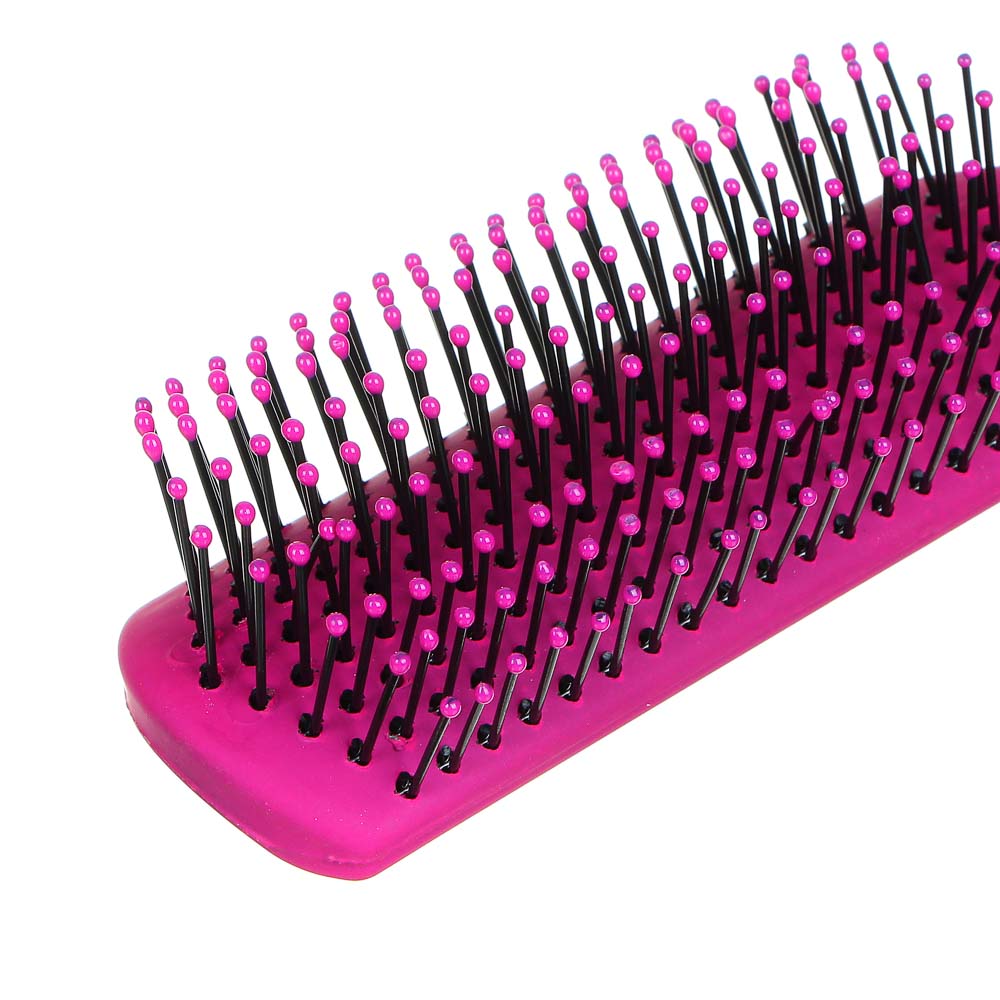 ЮНИLOOK Расческа массажная Грани, пластик, 23х3,7см, 4 цвета, арт.№ 319-143