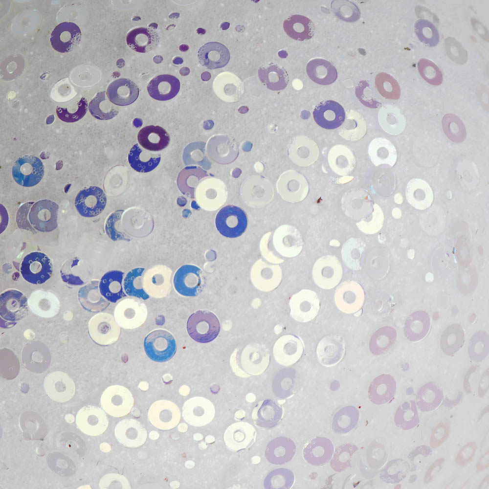 СНОУ БУМ Елочная игрушка шар, диаметр 8 см, белый с пайетками, пластик, арт.№ 373-623