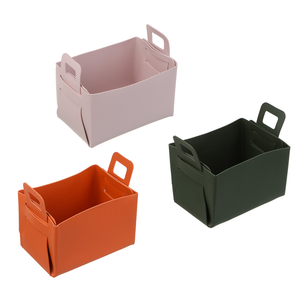 VETTA Корзина для хранения, полиуретан, 15х13х10см, 3 цвета, арт.№ 414-002