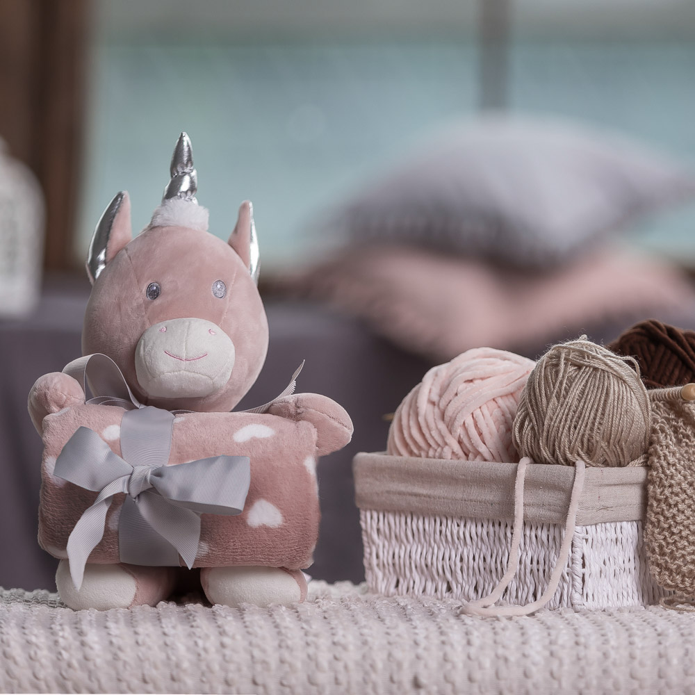 PROVANCE Мятный Латте Плед в комплекте с сувениром 90х75см, 240гр/м, 100% полиэстер, 3 дизайна, арт.№ 488-039