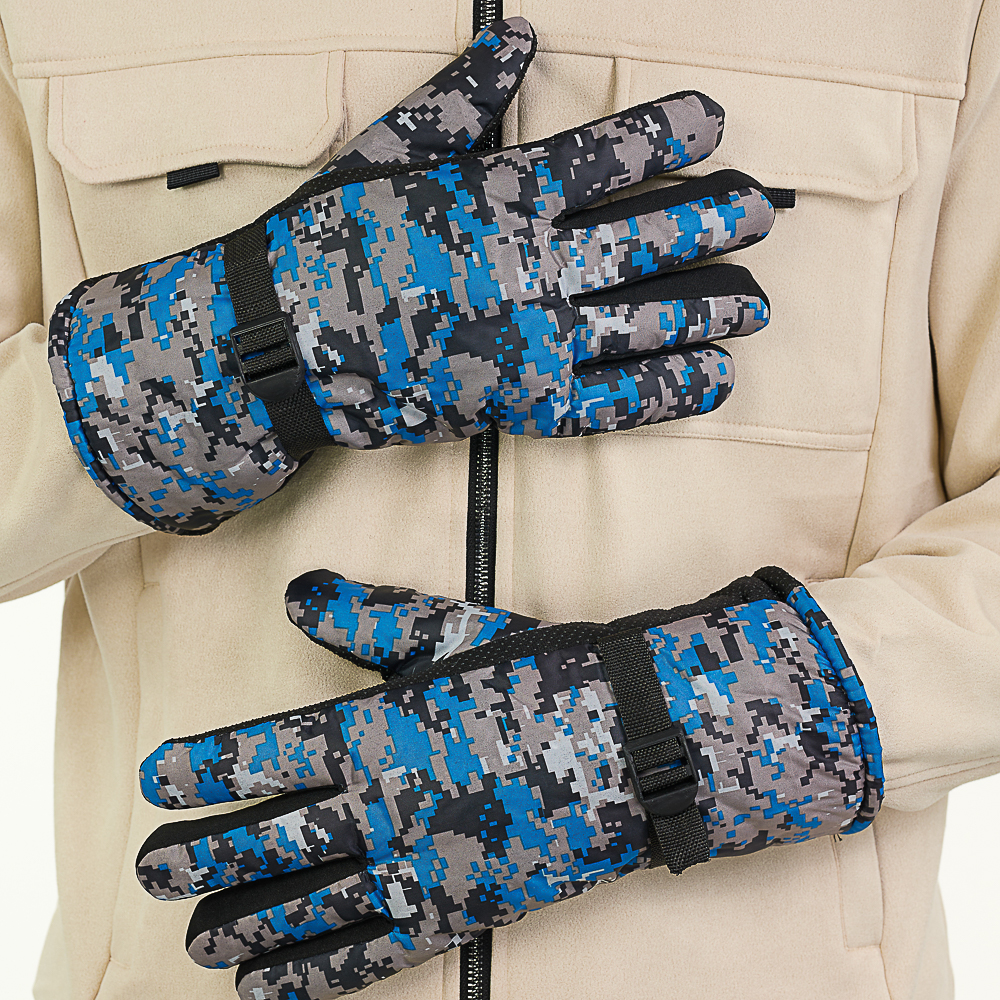 GALANTE Перчатки мужские болоньевые утепленные с фиксатором, р-р 22-24, 3 цвета, СЗПВ24-10, арт.№ 363-362