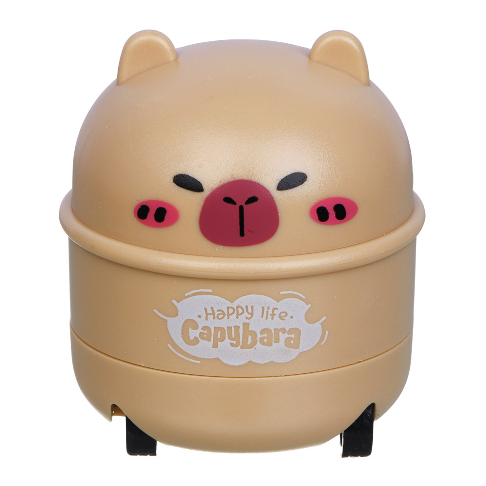 Точилка с контейнером "Капибара", на механических колесиках, 2 дизайна, шоу-бокс, арт.№ 607-077