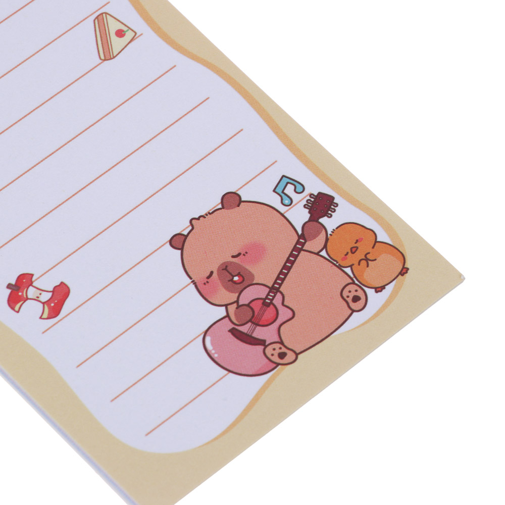 Записная книжка "Капибара" 7х26см, с наклейками и брелоком, PET, бумага, 4 дизайна, шоу-бокс, арт.№ 557-091