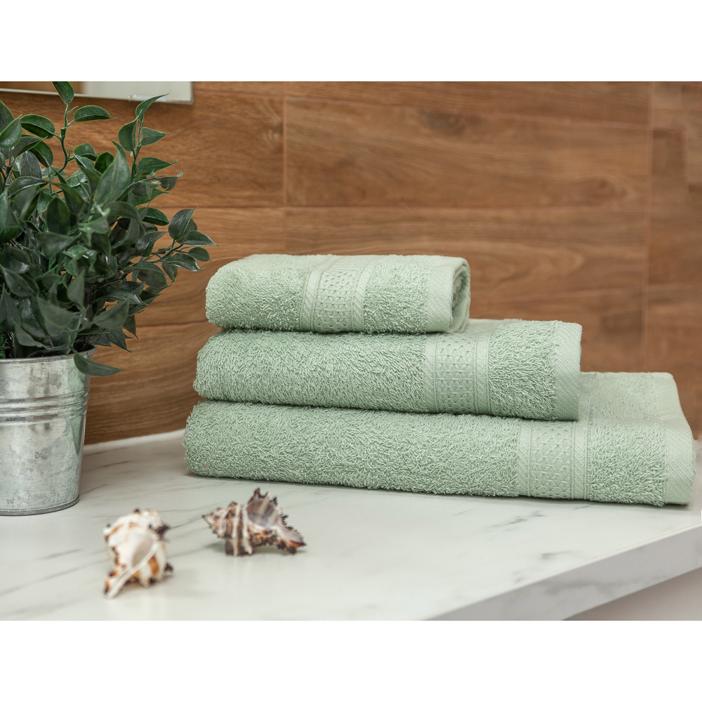 PROVANCE Наоми Полотенце махровое, 100% хлопок, 30х70см, 360гр/м, мятный, морская волна, арт.№ 492-104