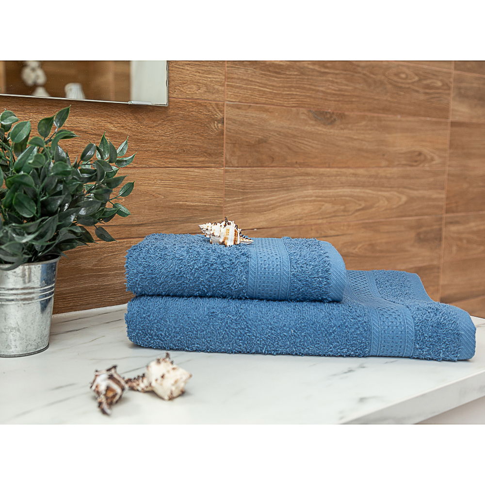 PROVANCE Наоми Полотенце махровое, 100% хлопок, 50х90см, 360гр/м, синий, арт.№ 489-197