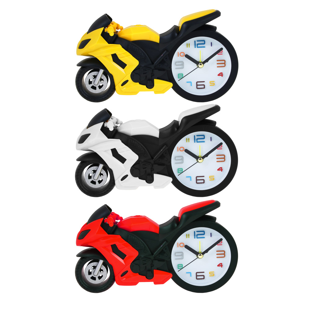 LADECOR CHRONO Будильник в виде мотоцикла 23х7х14см, 1хAA, пластик, арт.№ 529-208