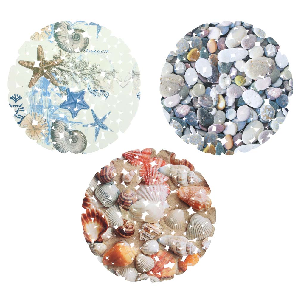 Коврик в раковину противоскользящий тм VETTA Яркий, d28см, ПВХ, арт.№ 403-090